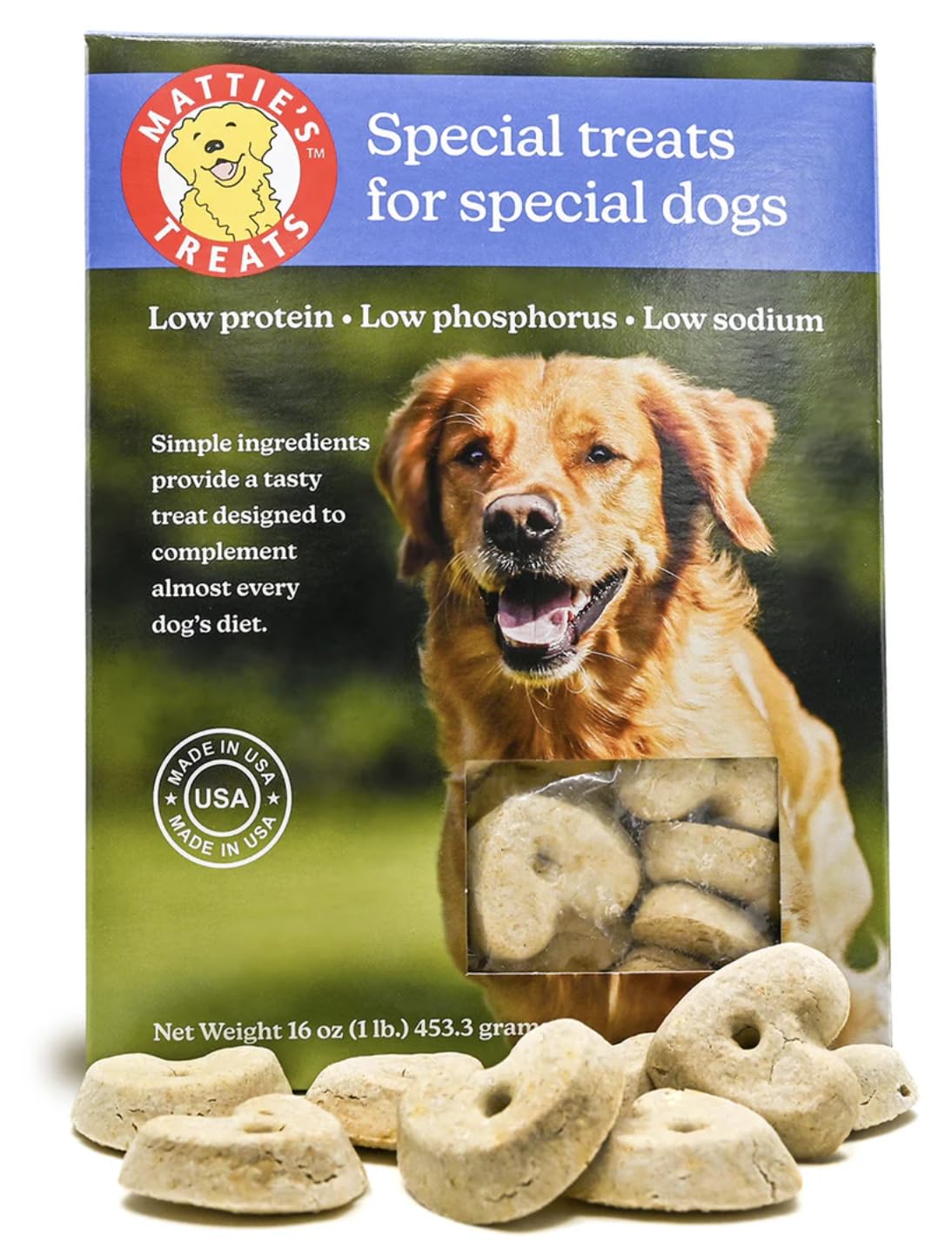 Mattie’s Treats Dog Treats 16oz Low Protein Phosphorus Sodium