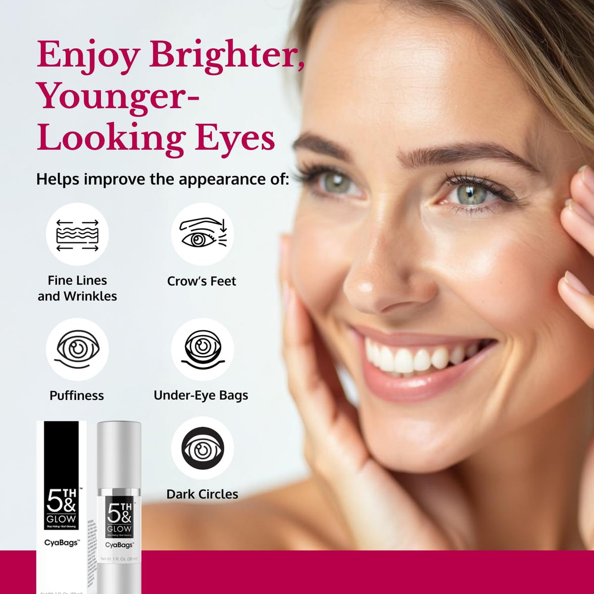 CyaBags - Instant Puffy Under Eye Bag Remover Cream for Women - Vitamin C