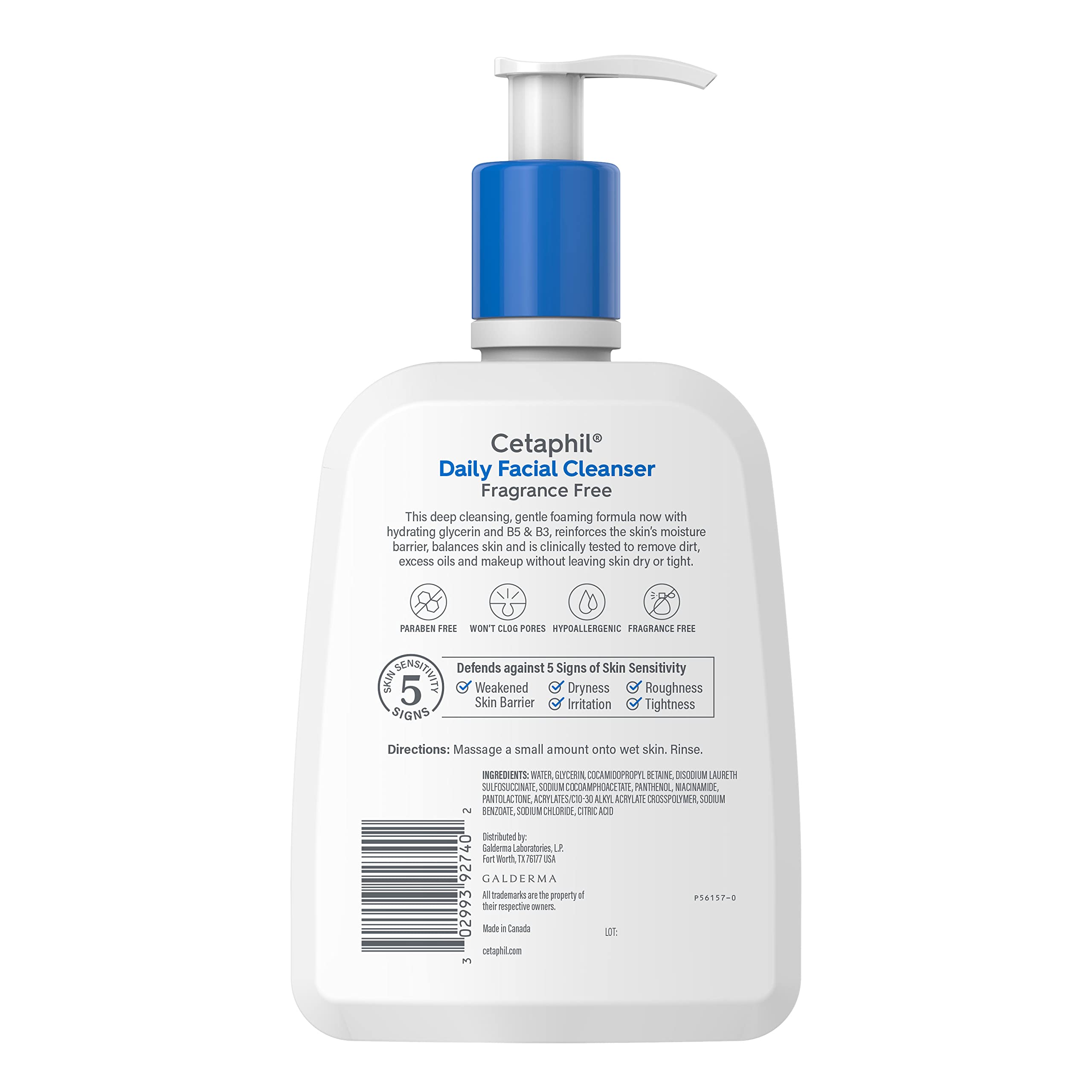 Cetaphil Daily Facial Cleanser, Oily & Combination Skin, 16oz | Fragrance-Free, Soap-Free, Hypoallergenic, Sensitive To Oily Skin, Combination Skin, Dermatologist Recommended