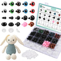 Junreox 820pcs Safety Eyes for Amigurumi, Crochet Stuffed Animals, 5-12mm
