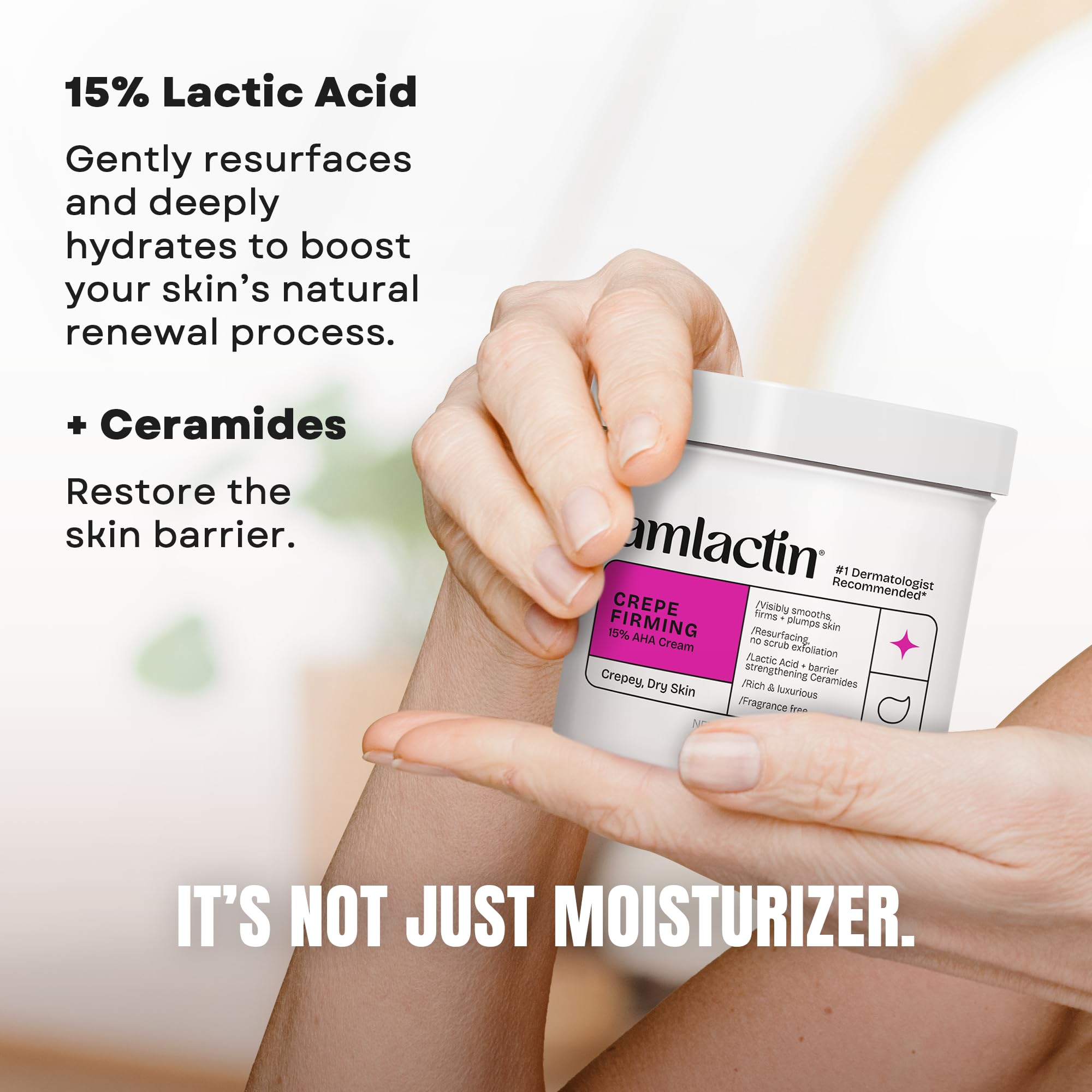 AmLactin Crepe Firming 12 oz Cream & Intensive Healing 7.9 oz Lotion Bundle - Exfoliator and Moisturizer