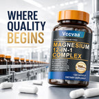 Magnesium Complex 700mg | 12-in-1 High Absorption Supplement | Glycinate, Citrate, Malate, Taurate & More | Sleep Support, Muscle Cramp Relief, Stress, Heart & Nerve Health | 120 Vegan Capsules