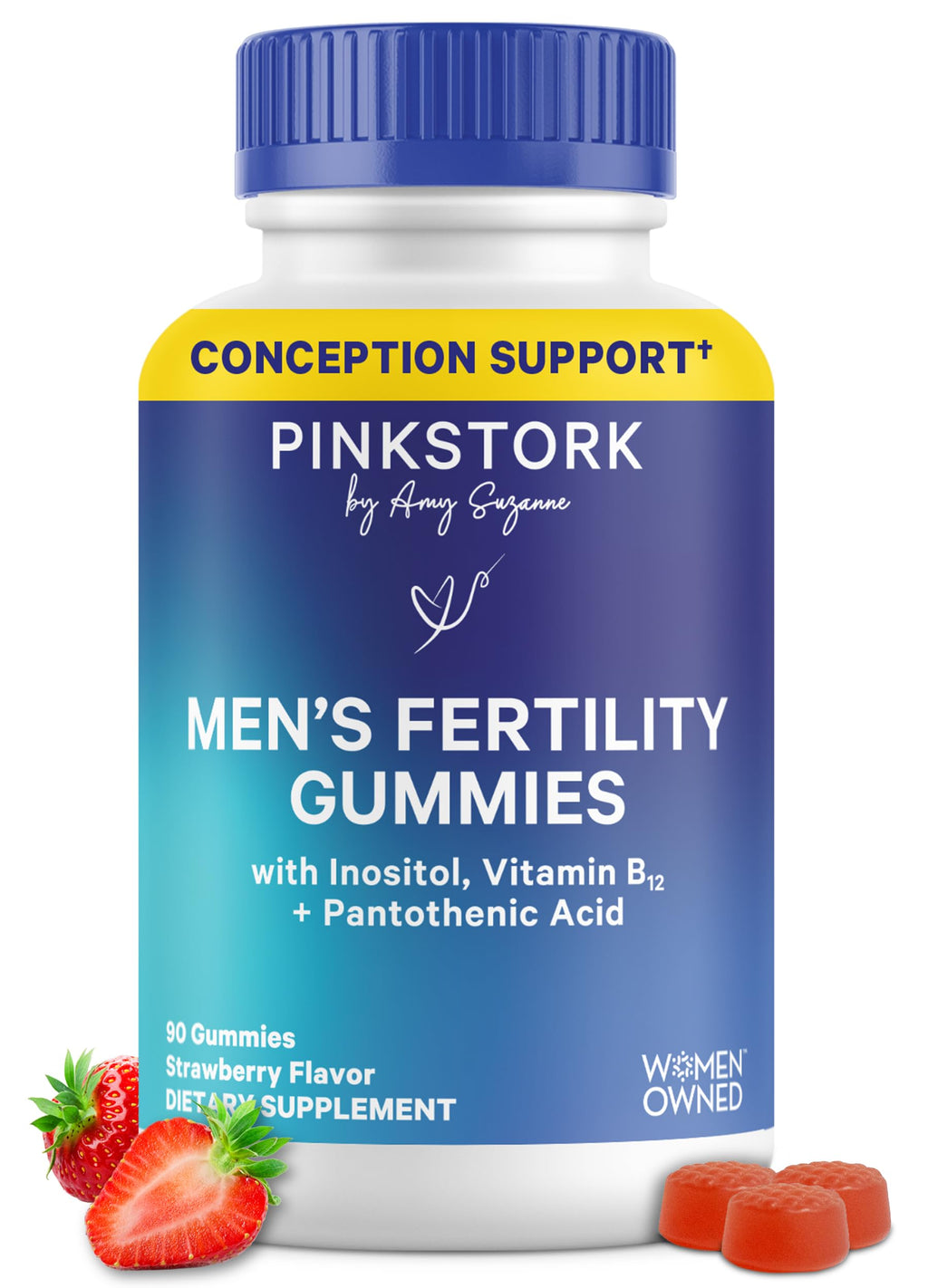 Blue Stork Fertility Supplement Gummies for Men, 90 Count