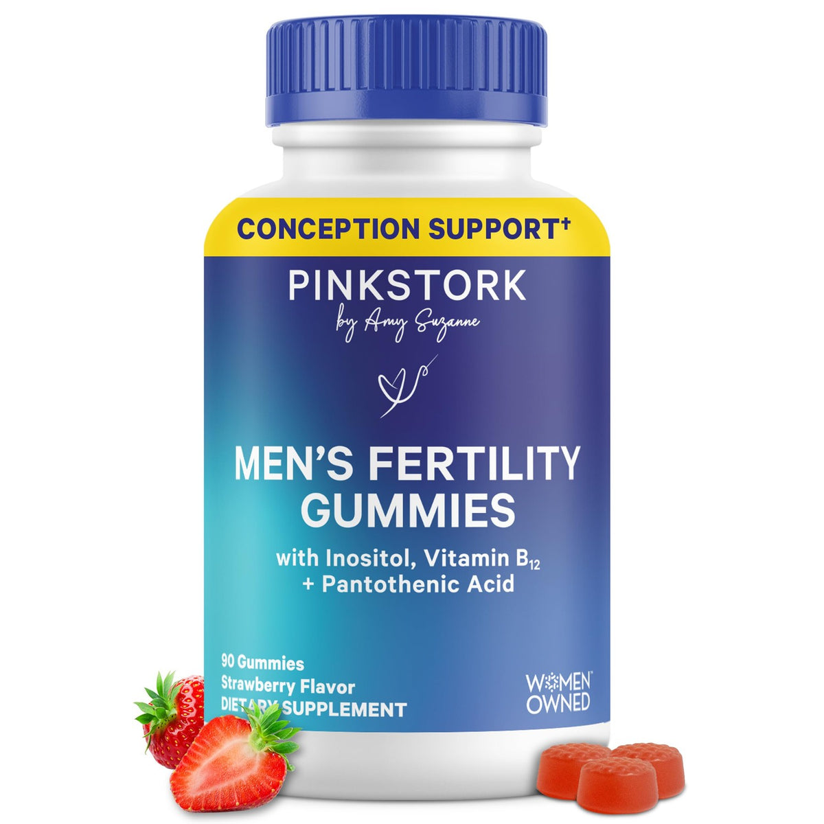 Blue Stork Fertility Supplement Gummies for Men, 90 Count