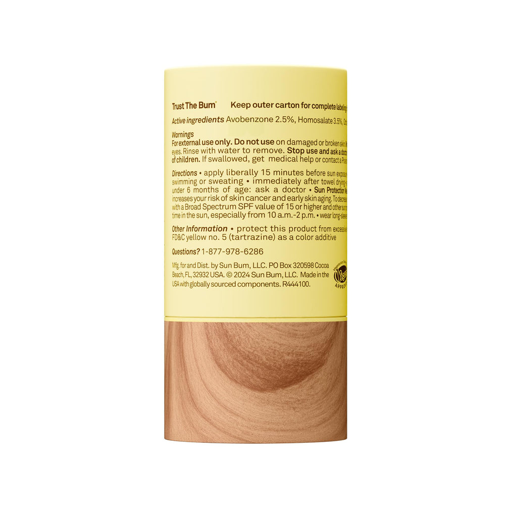 Sun Bum Original SPF 40 Face and Body Sunscreen Stick - Travel Size, 0.7 oz | Water resistant Broad Spectrum Cooling Facial Sunscreen, Hawaii 104 Act Compliant (Made Without Octinoxate & Oxybenzone)