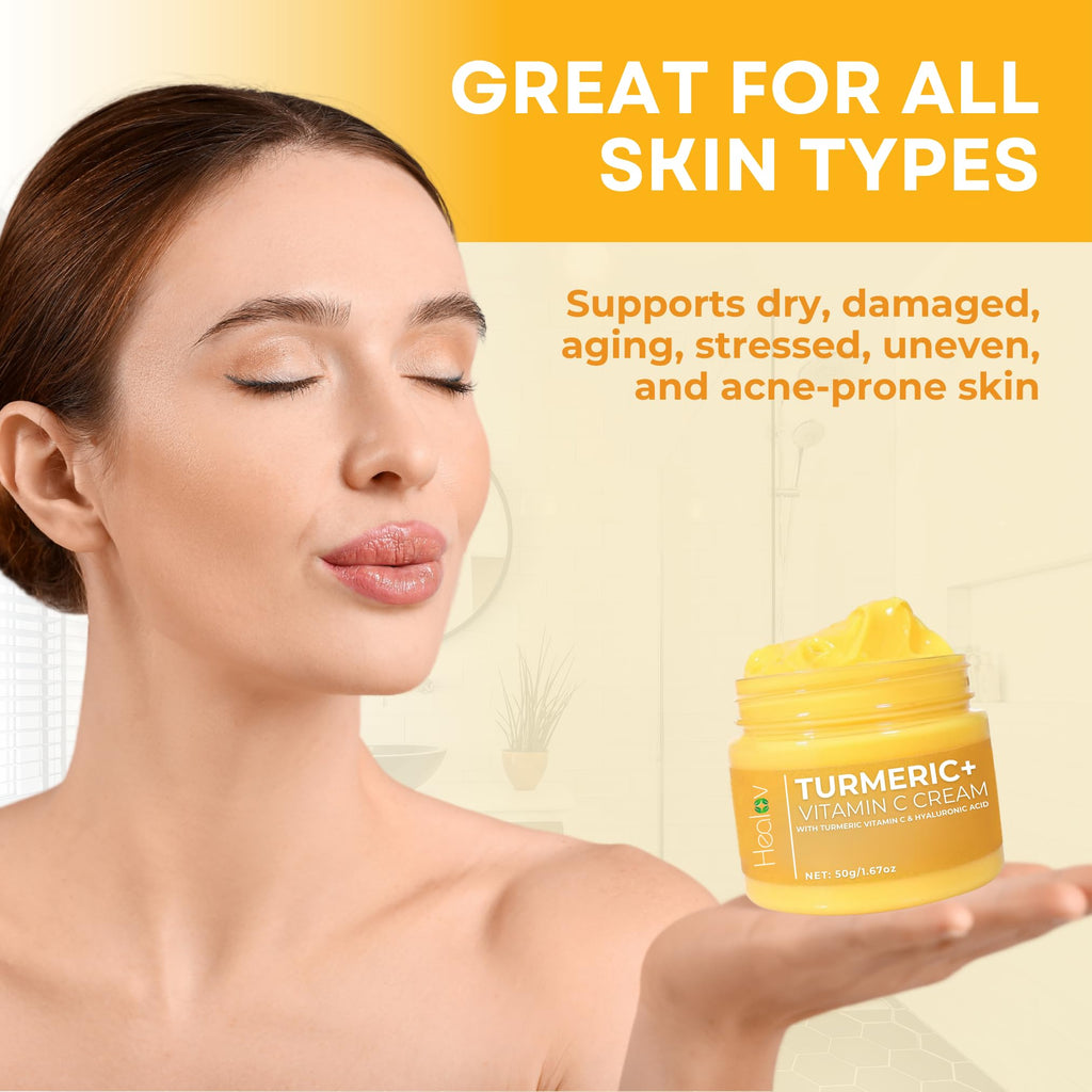 Turmeric Face Cream – Natural Brightening Cream for Dark Spots, Face & Body