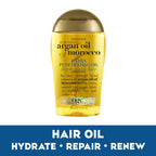 OGX Renewing + Argan Oil of Morocco Hair Oil, Extra Strength Penetrating Serum Treatment for Dry, Damaged, Frizzy, Curly & Coarse Hair, Cold-Pressed Argan_Oil, Shine, 3.3 Fl Oz (Pack of 6)