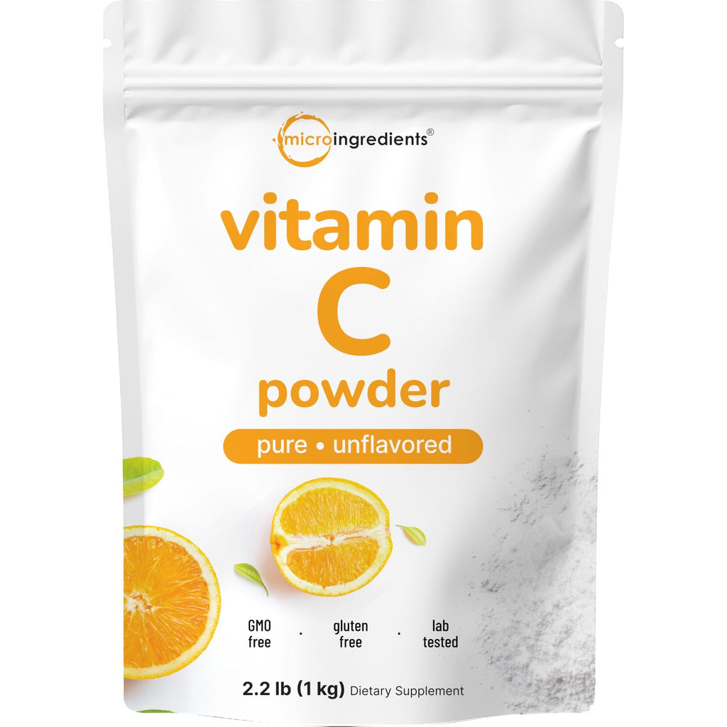 Micro Ingredients Vitamin C Powder, 2.2lbs (1kg) | Ascorbic Acid Supplement
