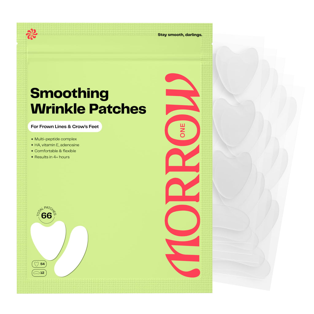 One Wrinkle Patches Peptide Face Tape Overnight Smile Lines 66 Count | Peptide-Infused, Smooths Fine Lines, For Crows Feet, Elevens and Smile Lines, Overnight Use, 66 Count