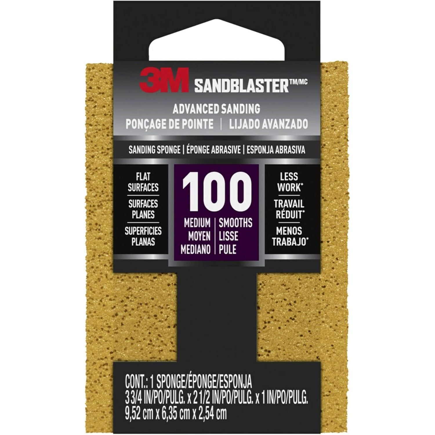 Buy now 3M 20908-150 SandBlaster Bare Surfaces Sponge, 150-Grit 100 Grit Maroon 100 Grit at indiglob india