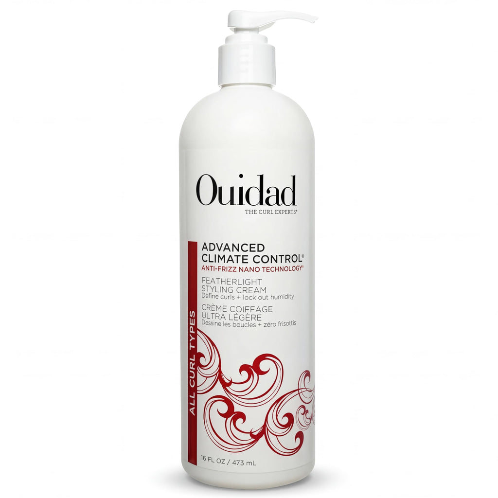 Ouidad Advanced Climate Control Featherlight Curls Styling Cream, Soft Hold | Frizz-Free Hair with Anti-Frizz Nano Technology, Flexible Curl Cream for Curly Hair, Locks Out Humidity, For All Curl Types