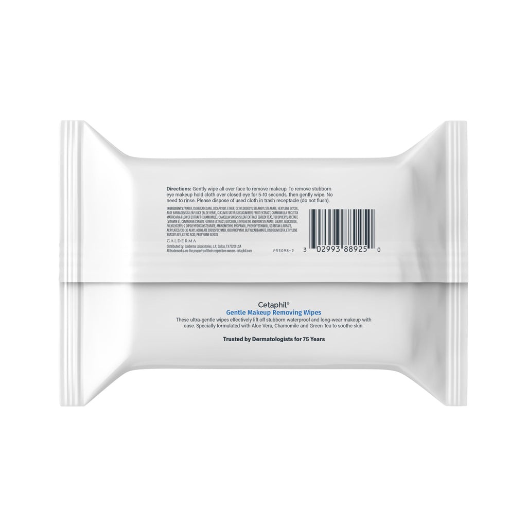 Buy now Cetaphil Gentle Makeup Removing Face Wipes, Daily Cleansing Facial Towelettes Gently Remove Makeup, Fragrance and Alcohol Free, 25 Count at indiglob india