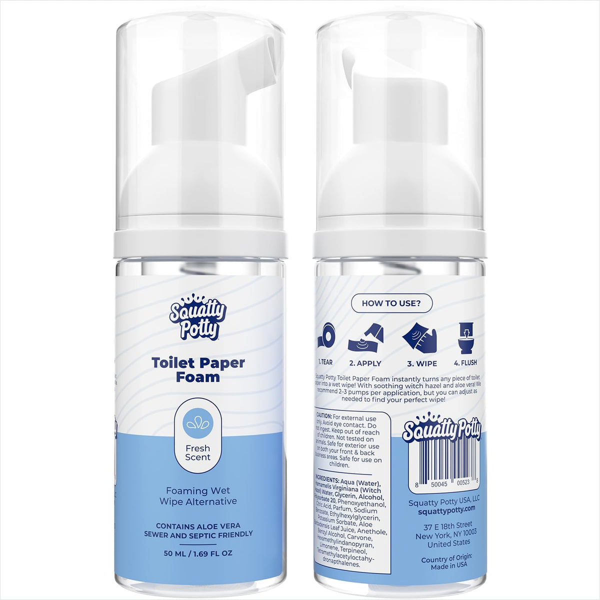 Squatty Potty Toilet Paper Tissue Paper Foam - 2 Pack, 50 ml, 1.69 Fl Oz