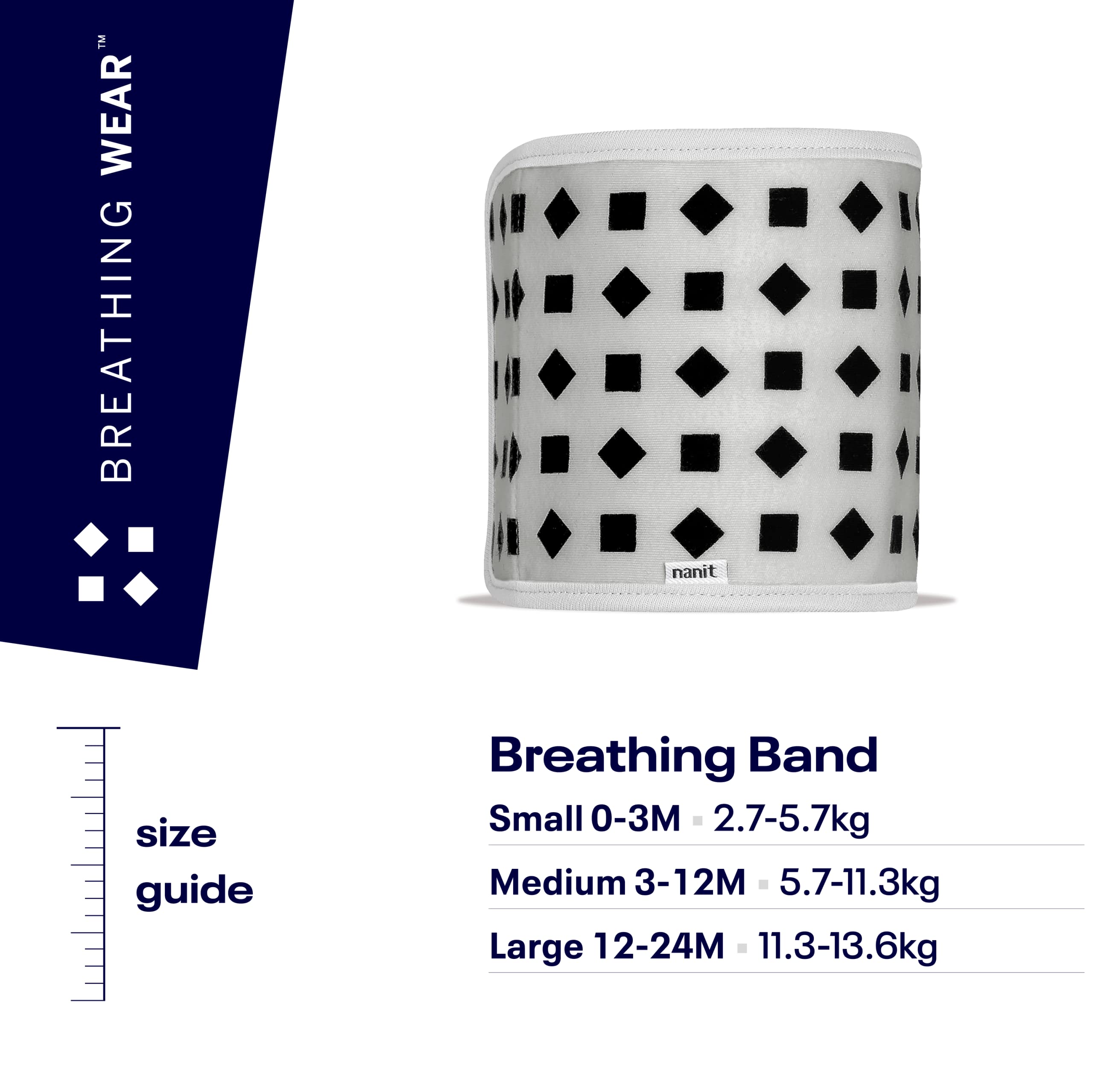 Buy now Nanit Breathing Wear Band - 100% Cotton, Works with Nanit Pro Baby Monitor to Track Breathing Motion Sensor-Free at indiglob india