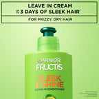Garnier Fructis Sleek & Shine Leave-In Conditioner Cream, Anti-Frizz Hair Treatment with Plant Keratin + Argan Oil, Controls Frizz and Provides Smoothness For Frizzy, Dry Hair, 10.2 Fl Oz (Pack of 2)