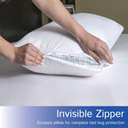Buy now Four Seasons Essentials Waterproof King Pillow Protectors (Set of 2) – Zippered Pillow Cover Hypoallergenic Dust Allergy Proof Encasement at indiglob india