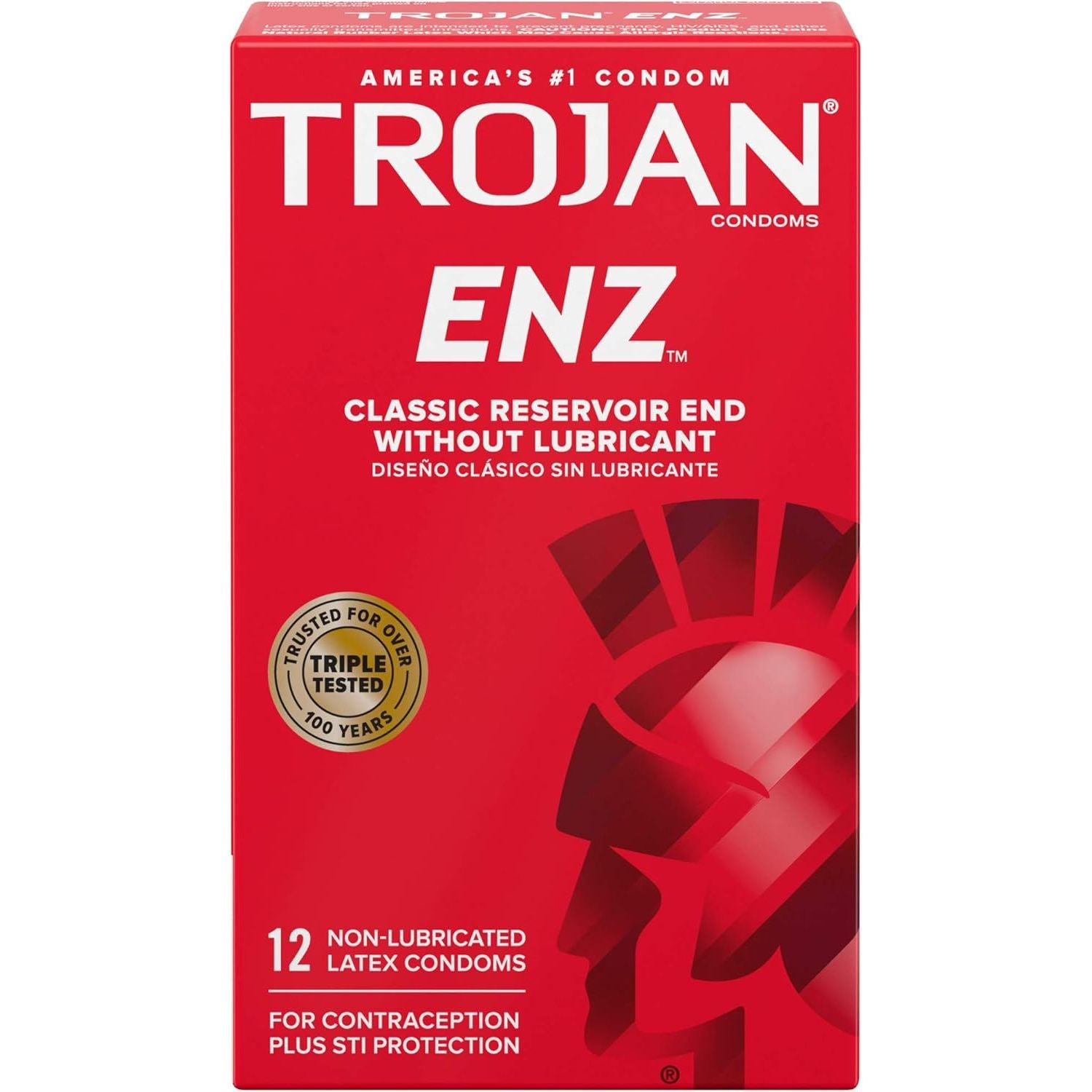Buy now Trojan ENZ Natural Latex Non-Lubricated Condoms - 12 Count Default at indiglob india