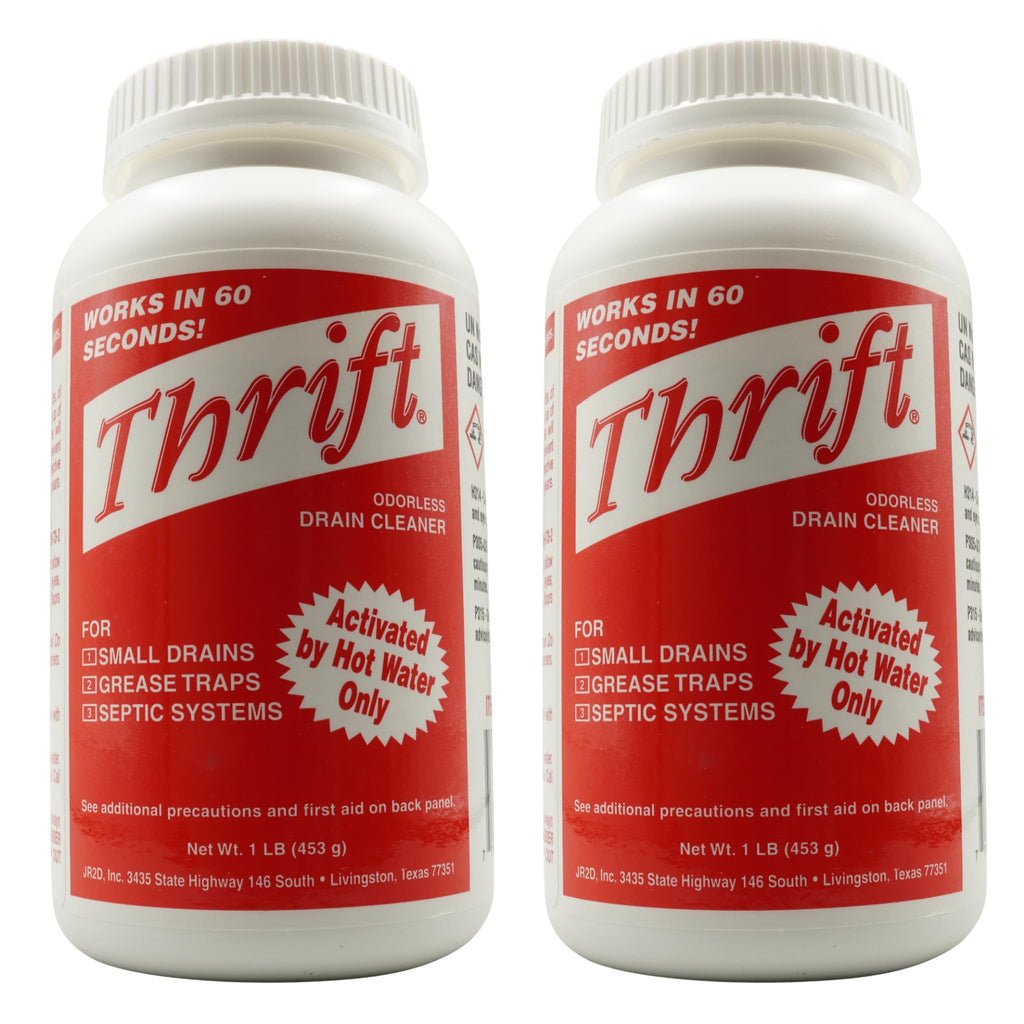 Thrift T-100 Alkaline Based 1-Pound Granular Drain Cleaner (2-(Pack))