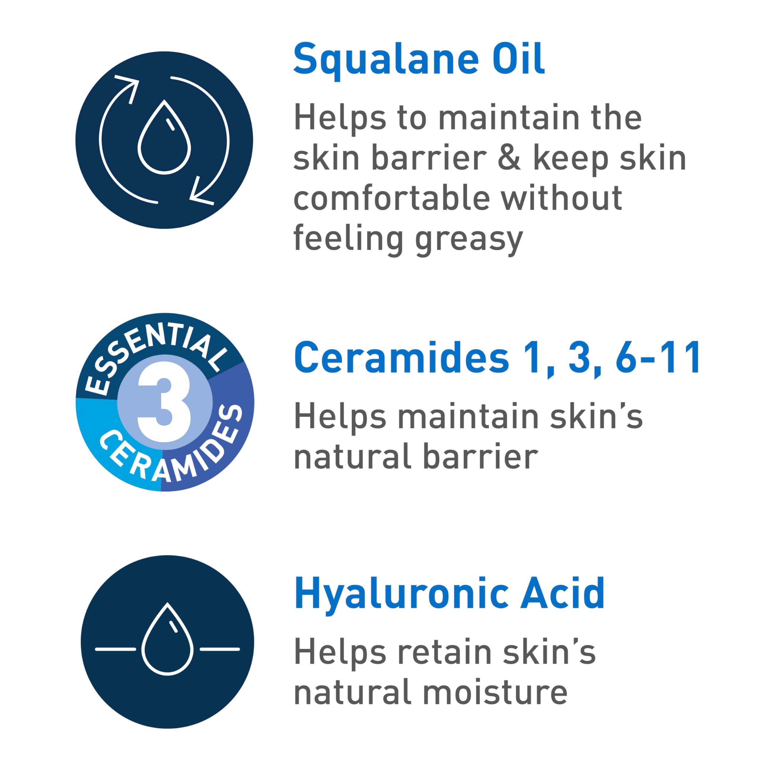 CeraVe Hydrating Foaming Oil Facial Cleanser with Hyaluronic Acid, 19oz | Squalane Face & Body Wash with Double-Cleansing Efficacy Removes Makeup without Residue, For Dry To Very Dry Skin