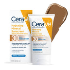 CeraVe Tinted Sunscreen for Face, Mineral SPF 30 Moisturizer, Medium, 1.7oz | Skin Care, Face Sunscreen, Hyaluronic Acid, Zinc Oxide, Titanium Dioxide, Sheer Tint, Healthy Glow, Blends Seamlessly