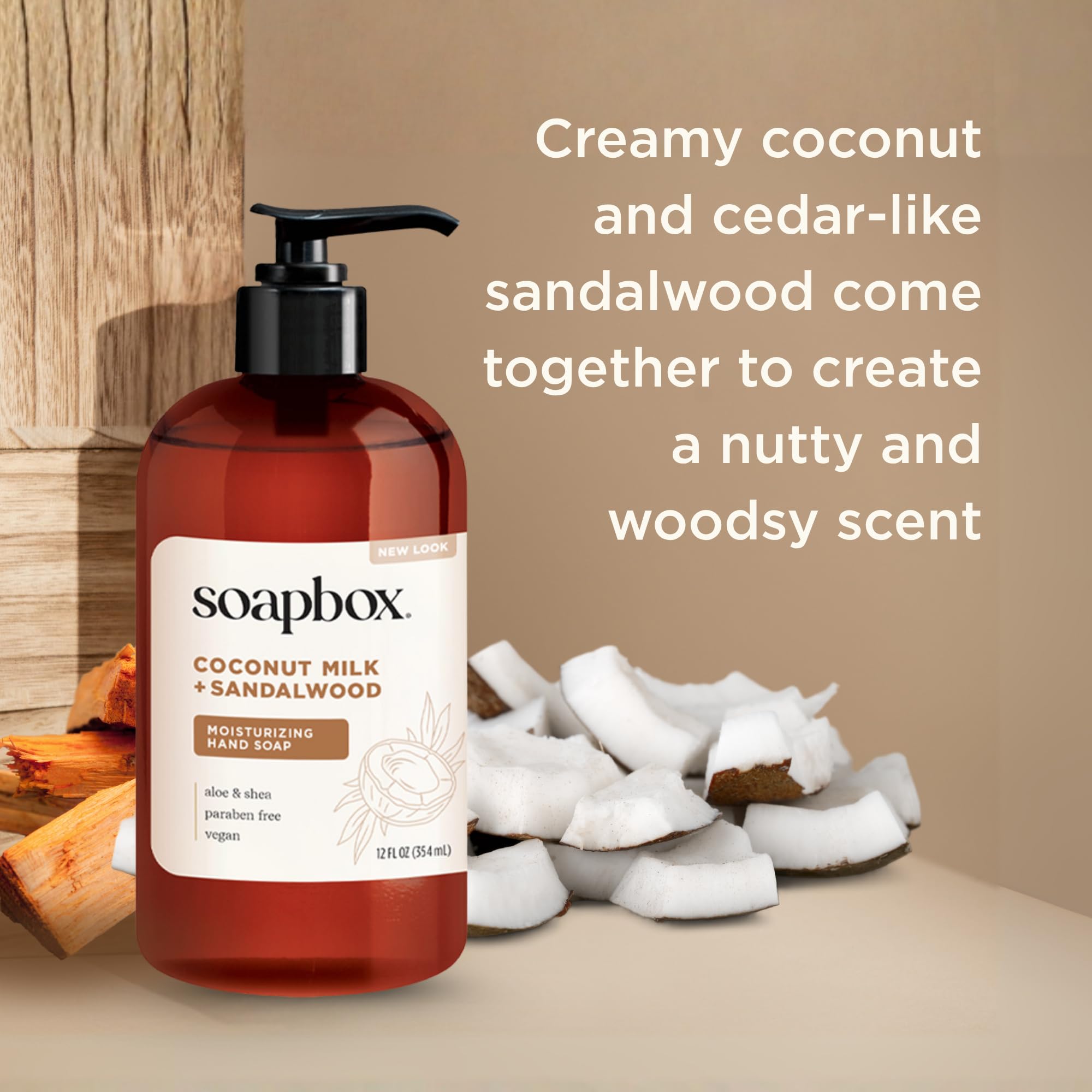 Buy now Soapbox Liquid Hand Soap, Coconut Milk & Sandalwood, Gentle & Moisturizing Hand Wash for Kitchen and Bathroom, Vegan & Cruelty Free Scented Hand Soap 12 Ounce Pump Bottles (Pack of 3) at indiglob india