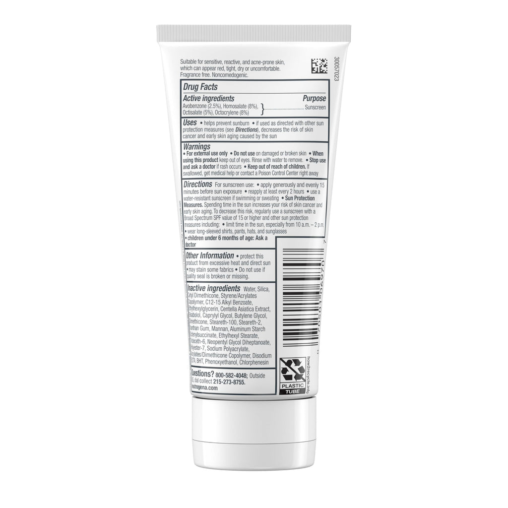Buy now Neutrogena Ultra Gentle Daily Facial Moisturizer with SPF 30 Sunscreen with CICA, Lightweight Face Lotion with Broad Spectrum SPF 30 for Normal to Sensitive Skin, Fragrance-Free, 3.4 fl. oz at indiglob india