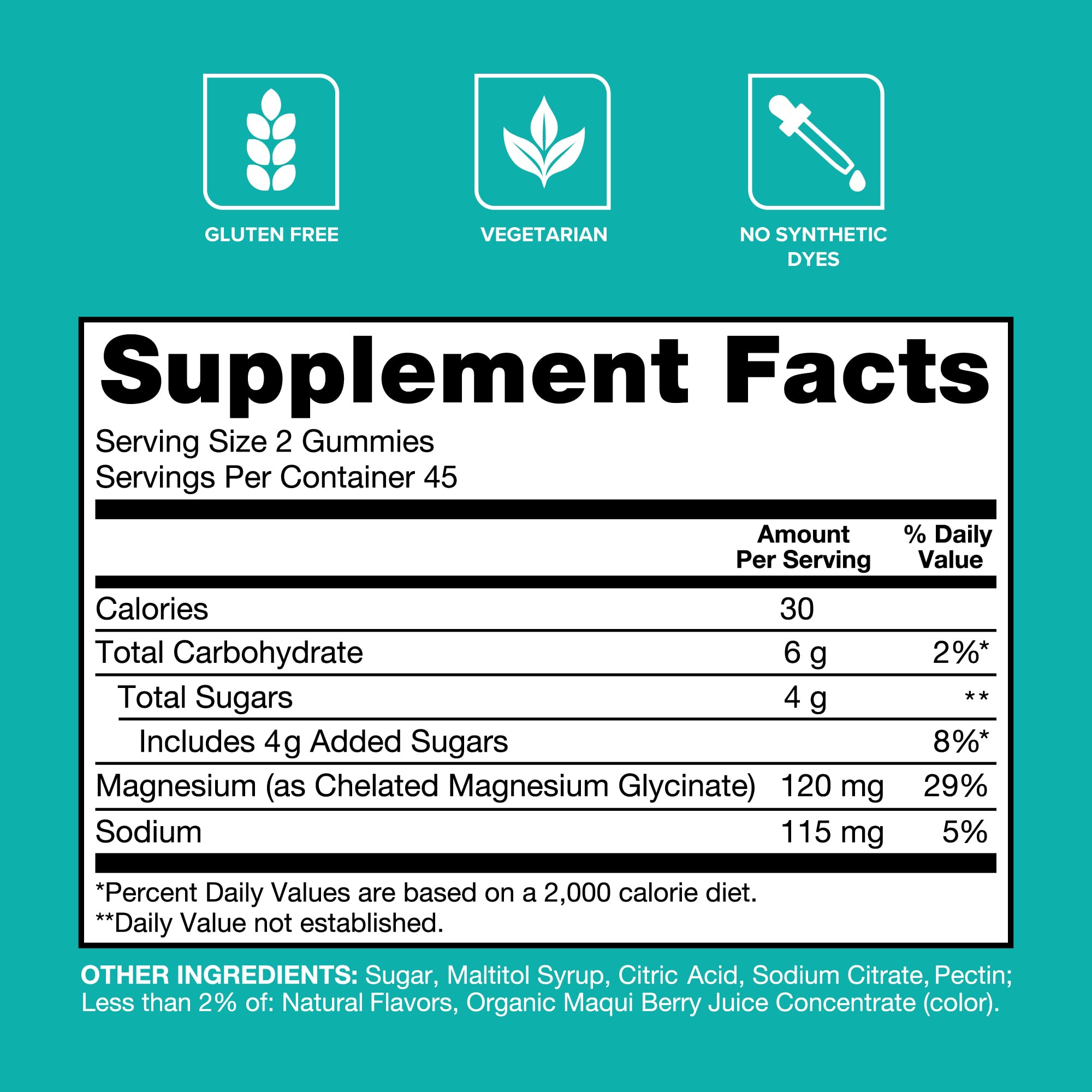 Qunol Magnesium Glycinate Gummies 120mg, Vegetarian, Gluten-Free, 90ct | Support Nerve, Bone & Muscle Health, Cognitive Performance, Healthy Stress Response, Restful Sleep; Vegetarian, Non-GMO