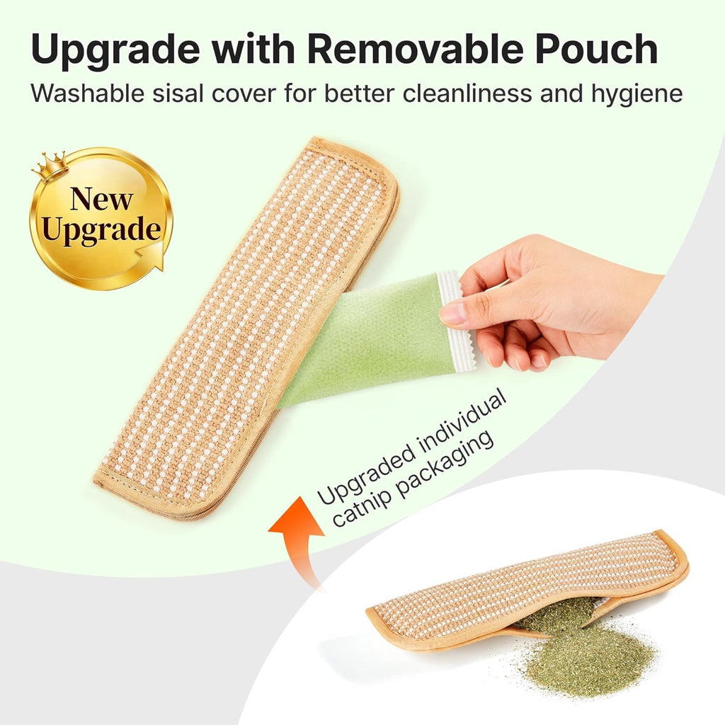 Potaroma Cat Toys Pack of 2 with 6000mg A+ Organic Catnip, Sisal Material