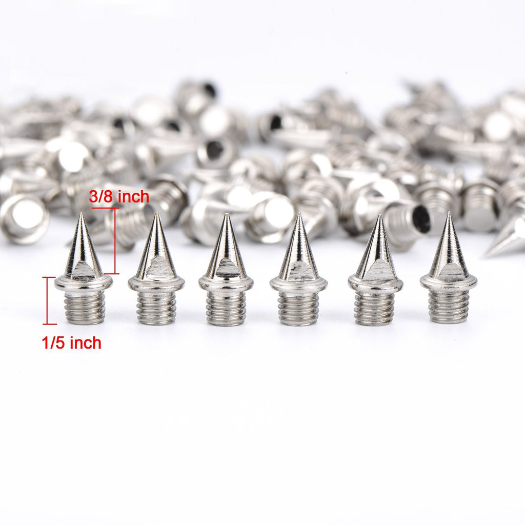 Hicarer 110 Pcs 3/8 Inch Cross Country Spikes, Steel Track Shoe Replacement