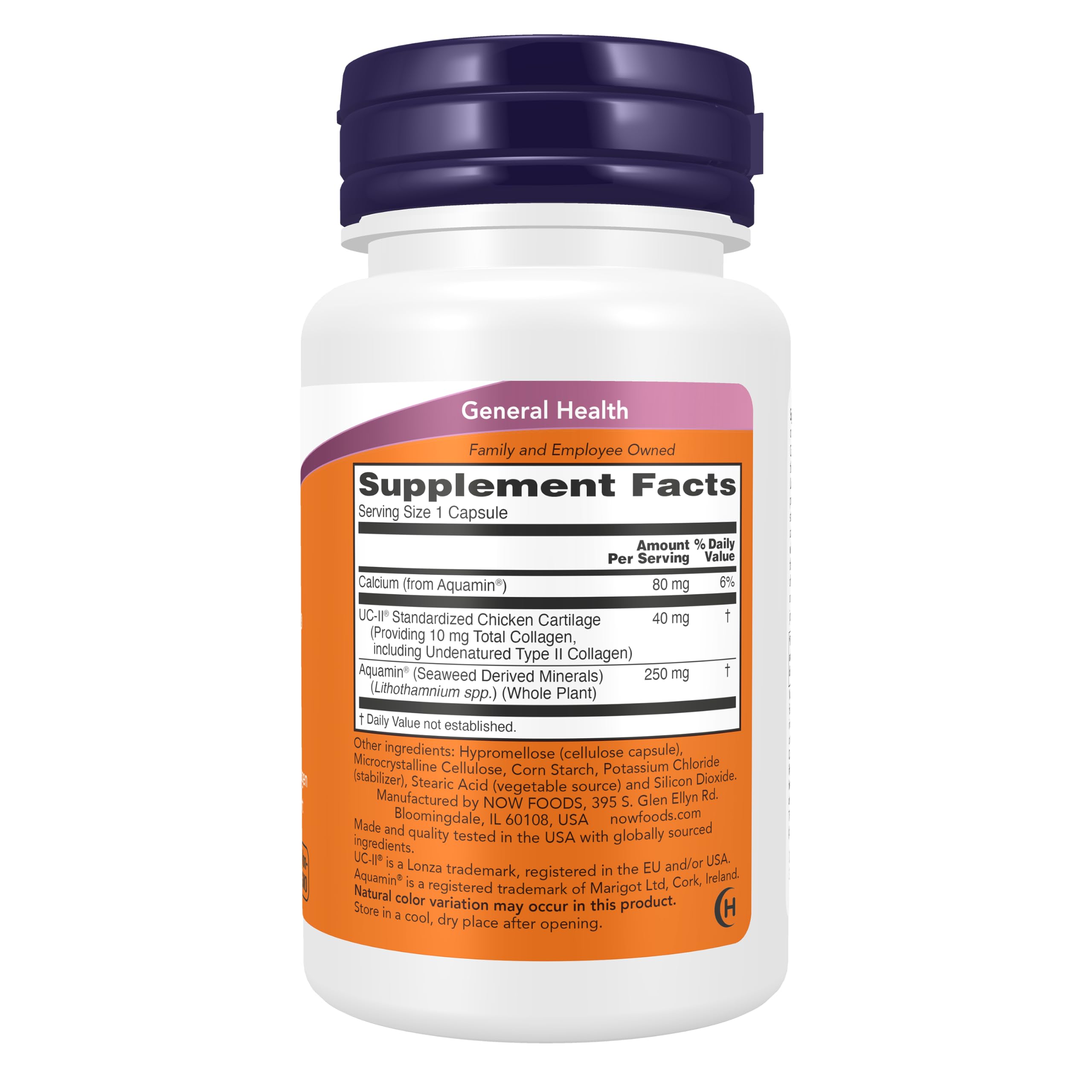 NOW Foods Supplements, UC-II Type II Collagen with Undenatured Type II Collagen, 60 Veg Capsules