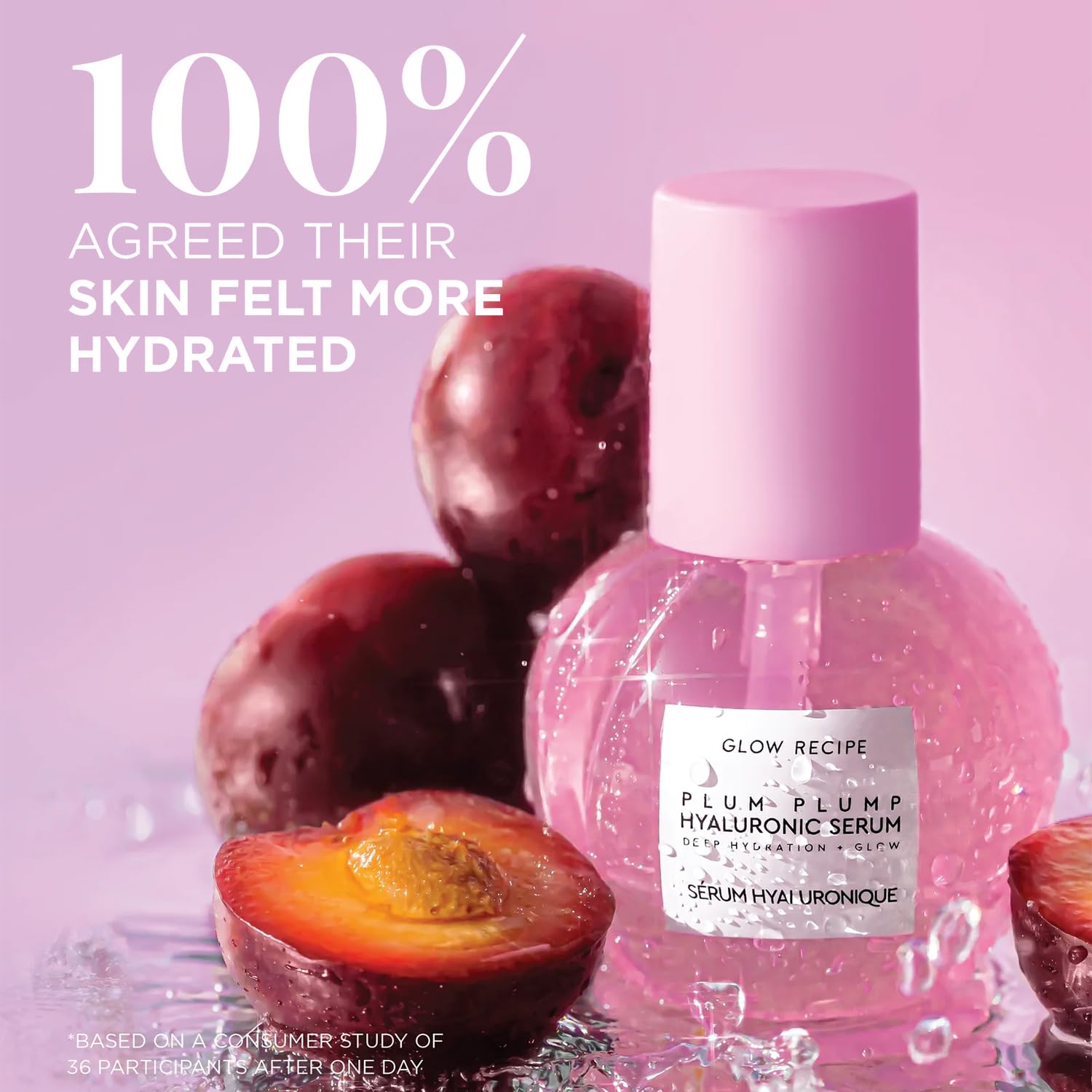 Buy now Glow Recipe Plum Plumping & Hydrating Hyaluronic Acid Korean Skin Care Serum - Antioxidant Anti Aging Face Serum + Vitamin B5 for Lasting Skin Barrier Repair & Firming Lines & Wrinkles - Vegan, 30ml at indiglob india