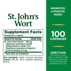 Nature's Bounty St. John’s Wort 300mg Capsules, Herbal Health Supplement, Promotes a Positive Mood, 1 Count (Pack of 200)