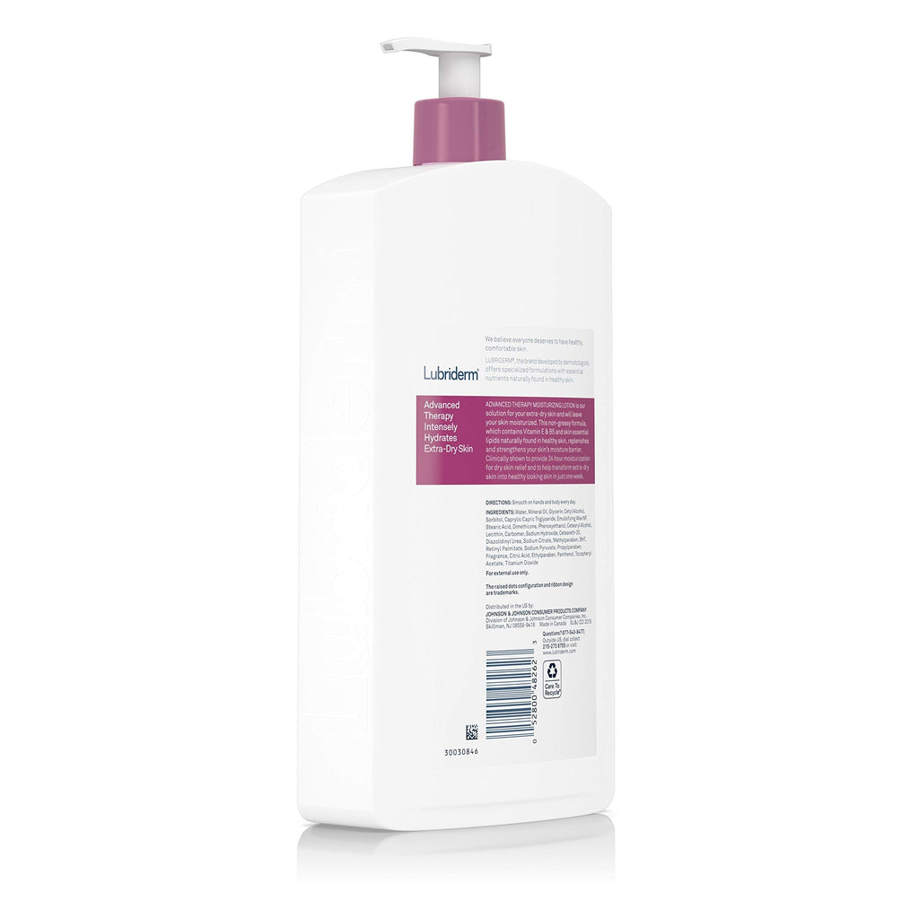 Buy now Lubriderm Advanced Therapy Moisturizing Lotion with Vitamins E and B5, Deep Hydration for Extra Dry Skin, Non-Greasy Formula, 24 fl. oz at indiglob india