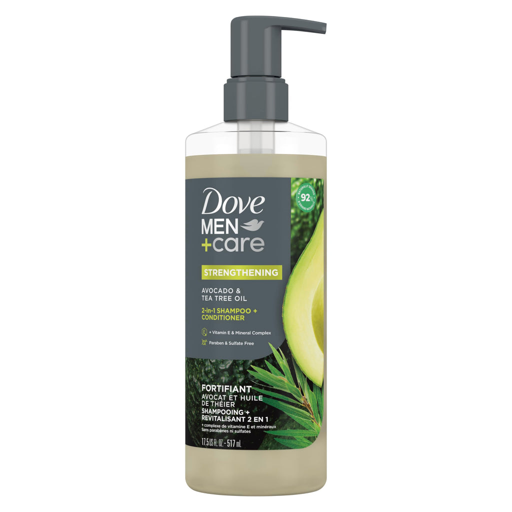 Dove Men+Care Hydrating 2-in-1 Shampoo & Conditioner for Dry Hair 17.5oz | For men's hair hydration Ginger & Coconut Oil plus Mineral Complex help deliver healthier, hydrated hair in one step