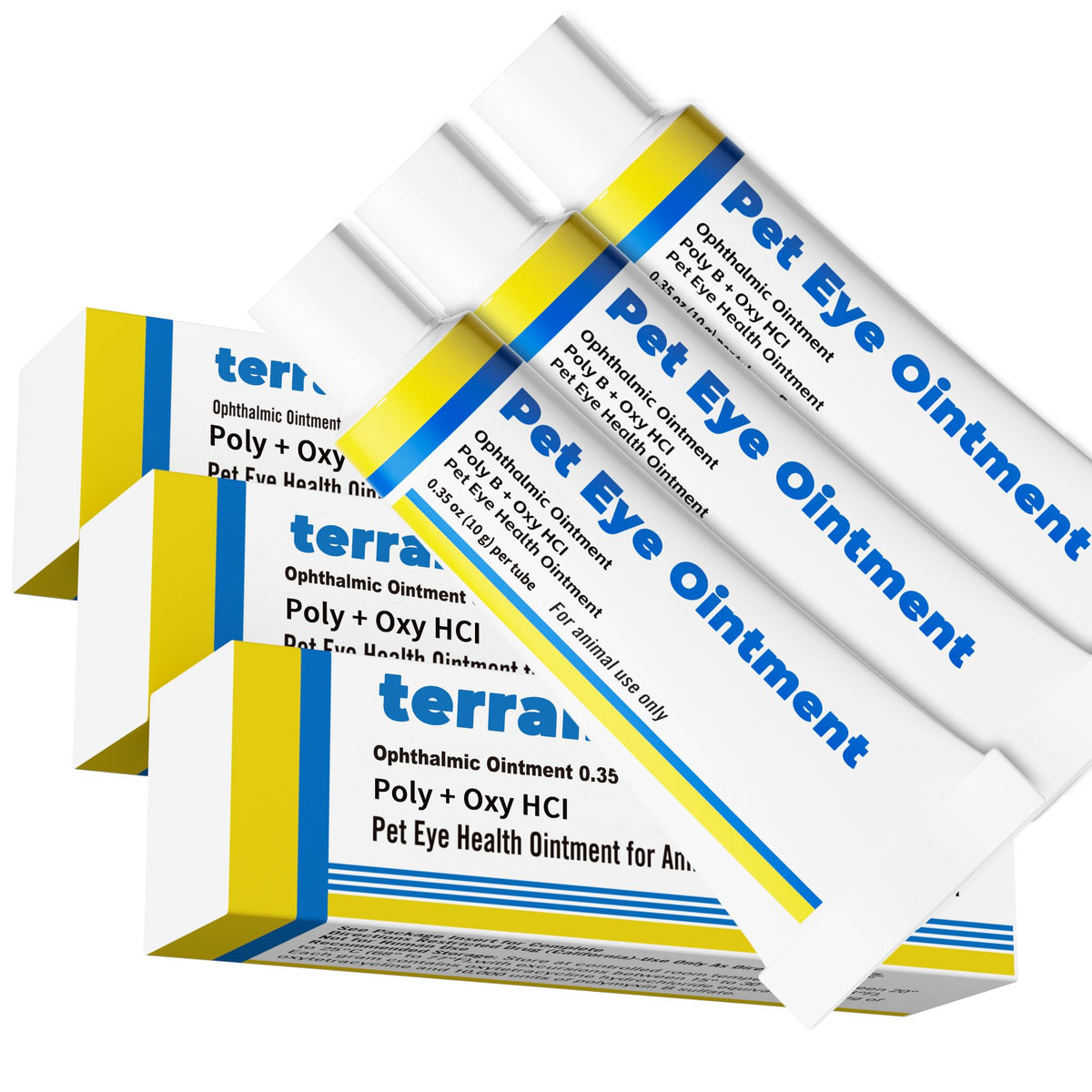 Pet Eye Health for Dogs, Cats, Cattle, Sheep, Horses, Birds, Puppies and Kittens - 3 x 0.35 oz (10 g) Tubes