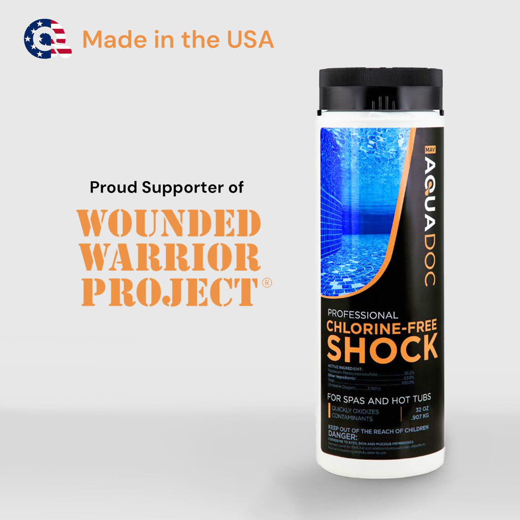 AquaDoc Non Chlorine Hot Tub Shock - Enhanced Spa Oxidizer - 32oz
