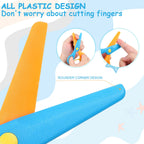 Safety Scissors For Toddler, Kids, Children - Plastic, Dual-Color Preschool Training Scissors(3 Pack), Paper Cutting(96 Pcs) Set For Paper Craft Supplies