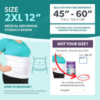 Buy now BraceAbility Medical Abdominal Stomach Binder - XXL Belly Band Compression for Diastasis Recti, Postpartum, Post-Surgical Wrap for Tummy Tuck Recovery, Post op Ab Binder for Women and Men (2XL 12") at indiglob india