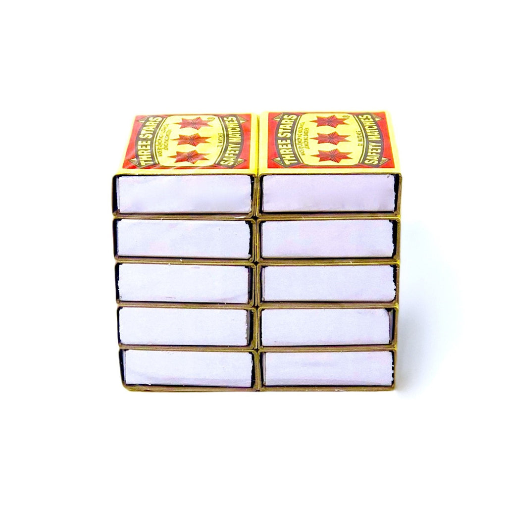 Three Stars Safety Matches, 10 pack
