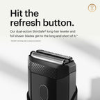MANSCAPED® The Handyman™ Compact Face Shaver – Portable Men’s Travel Facial Hair Groomer, USB-C Rechargeable Razor, Electric Foil Face Shaver, Waterproof, Cordless, Dual-Action SkinSafe® Foil Blades
