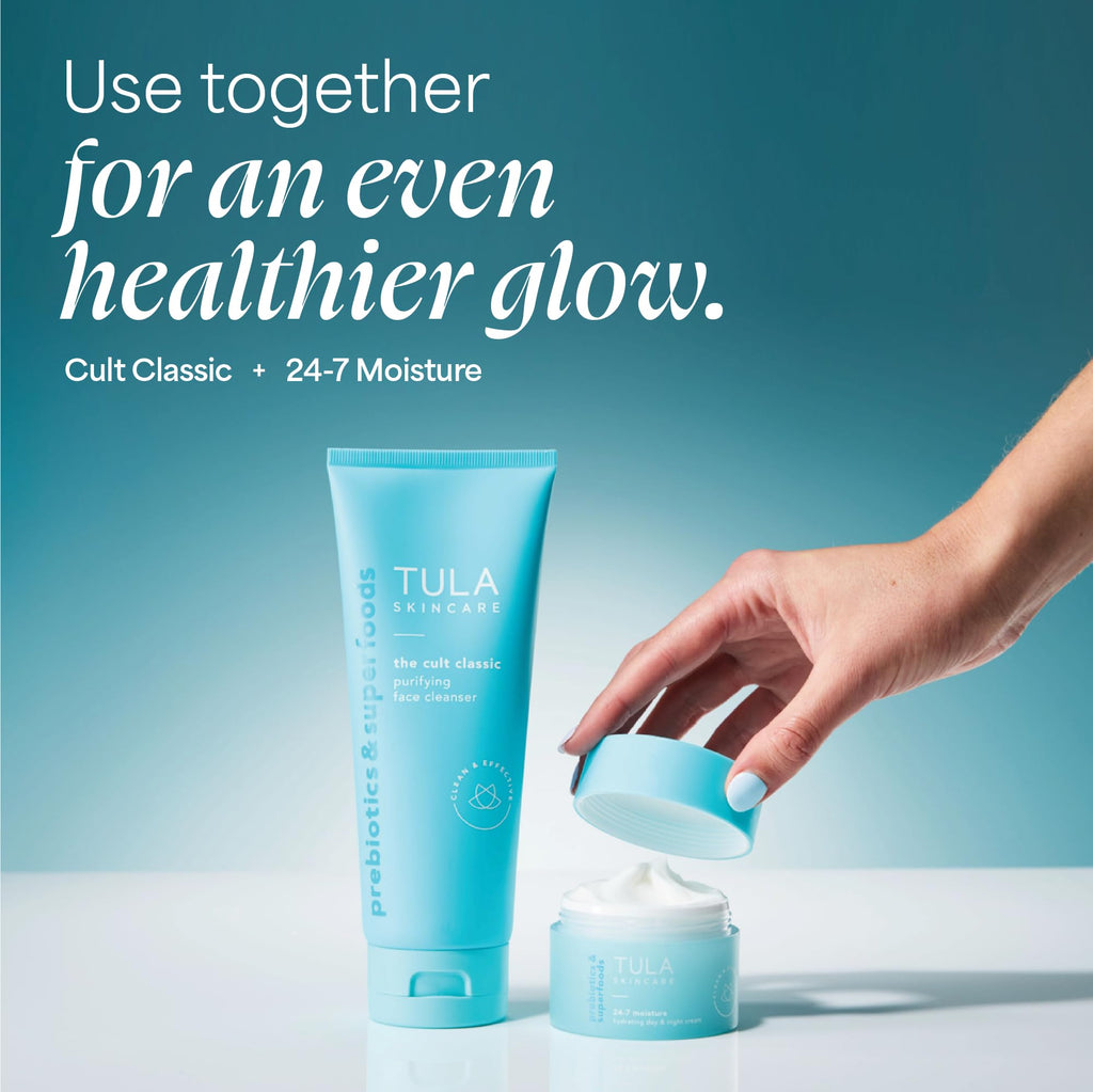 Buy now TULA Skin Care Cult Classic Purifying Face Cleanser - Supersize, Gentle and Effective Face Wash, Makeup Remover, Nourishing and Hydrating, 6.7 oz. at indiglob india