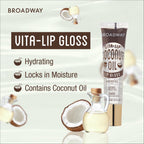 Ruby Kisses Broadway Vita-Lip Clear Lip Gloss (3 Pack Mango Butter, Rosehip, Coconut Oil), Ultra-Hydrating & Soothing Formula with Vitamin Oils, High-Shine Non-Sticky Finish, Healing Lip Balm