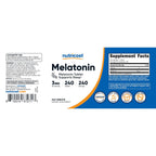 Nutricost Melatonin (3mg) 240 Tablets, GMO-Free & Gluten-Free