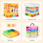 4800PCS Pony Beads Bulk, 24 Colors Kandi Rave Beads for Bracelet Making