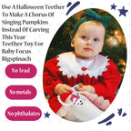 BIGSPINACH Halloween Baby Teether Toy, Ghost Silicone Teething Ring Gift