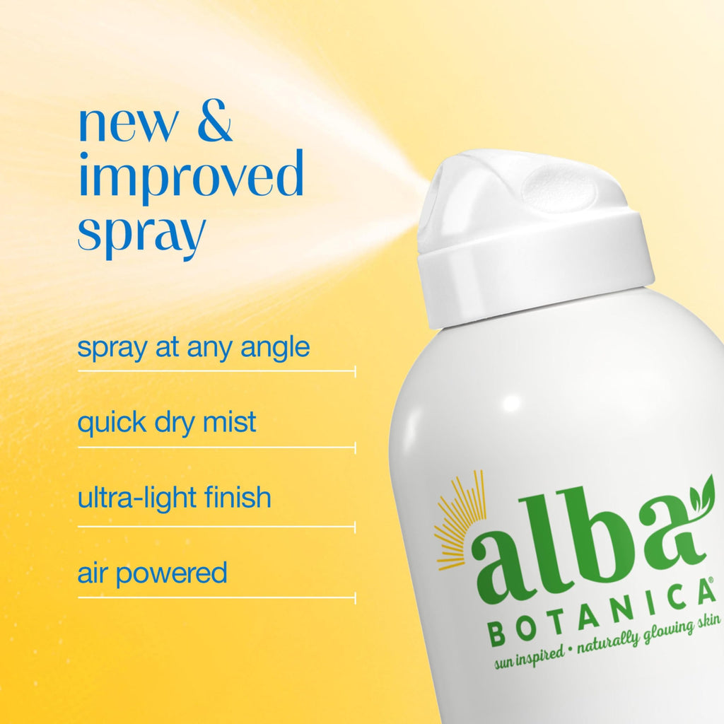 Buy now Alba Botanica Sensitive Sunscreen Spray for Face and Body, Fragrance-Free, Broad Spectrum SPF 50, Water Resistant, 5 fl. oz. Bottle at indiglob india