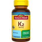 Nature Made Vitamin K2 100 mcg, 30 Softgels | Vitamin K2 Supplement, Vitamin K2 MK7 Form to Help Support Healthy Bones, USP Verified, 30 Day Supply