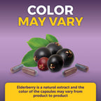 Viva Naturals Elderberry with Vitamin C and Zinc for Adults - 5 in 1 Sambucus Black Elderberry Capsules with Vitamin D3 5000 IU Immunity Supplement, Sambucus Elderberry Immune Support Supplement