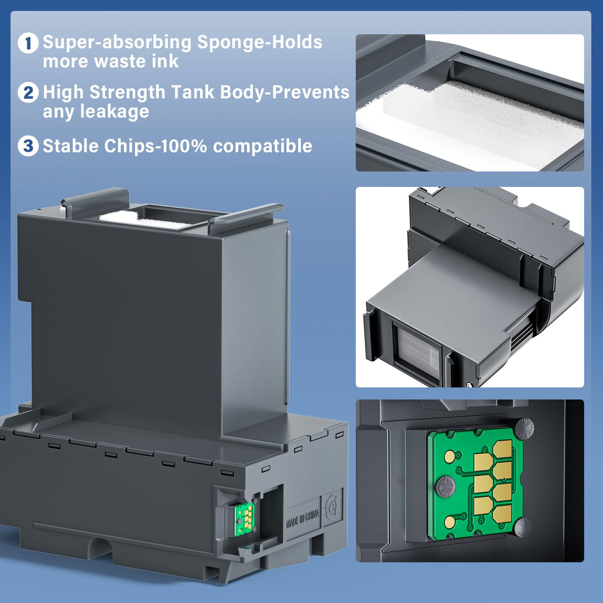 T04D1 Maintenance Box Compatible for ET-3850 ET-3760 ET-4750 ET-3750 ET-4760, T04D100 Ink Maintenance Box T04D1 for ET-15000 ET-4850 ET-2980 ET-5150 ET-3830 ET-3950, TO4D1/ T04D100/ 04D1/ EWMB2