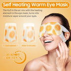 20 Packs Steam Eye Mask, Heated Eye Mask Warm Compress for Eyes, Disposable Self Heating Steam Mask for Home, Sleep, Spa, Travel Essentials & Relaxation Gifts for Women (Orange)